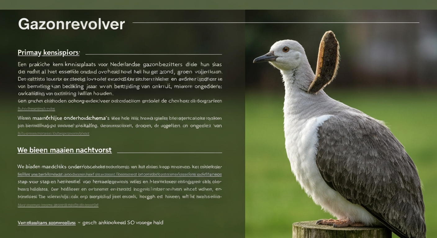 Nederlandse achtertuin met licht bevroren gazon dat bij zonsopgang ontdooit