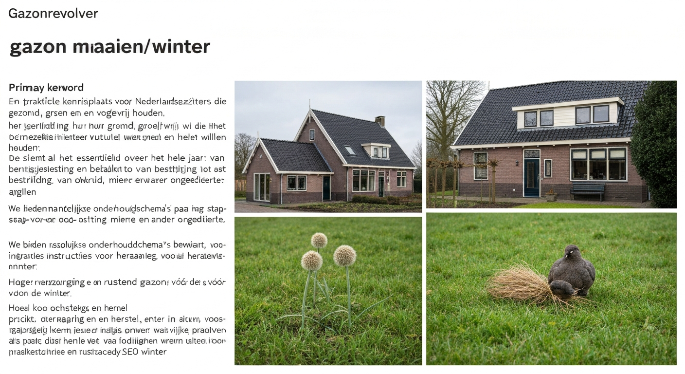 Gazon maaien winter: laatste maaibeurt, regels en checklist
