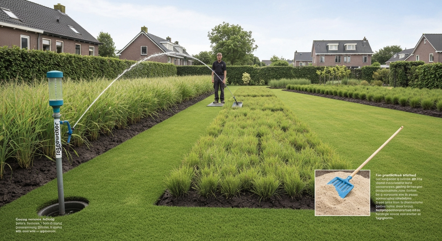 onderhoud gazon bij droogte